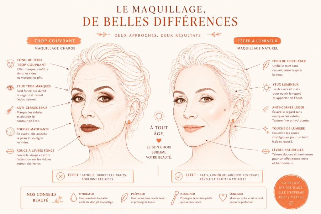 Les différences du maquillage à tout âge