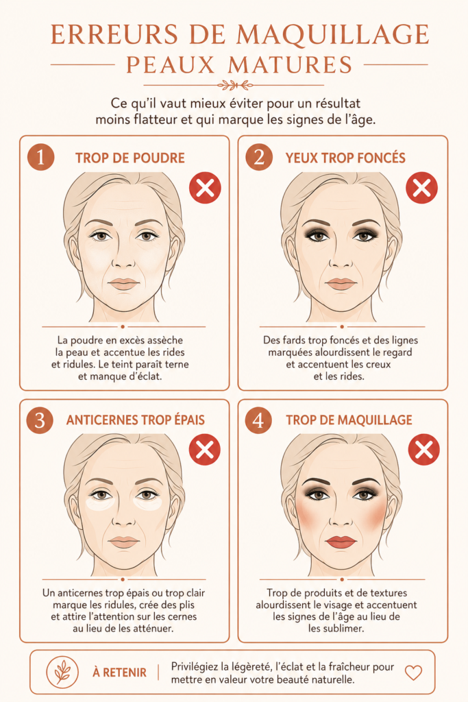Erreurs de maquillage pour peaux matures