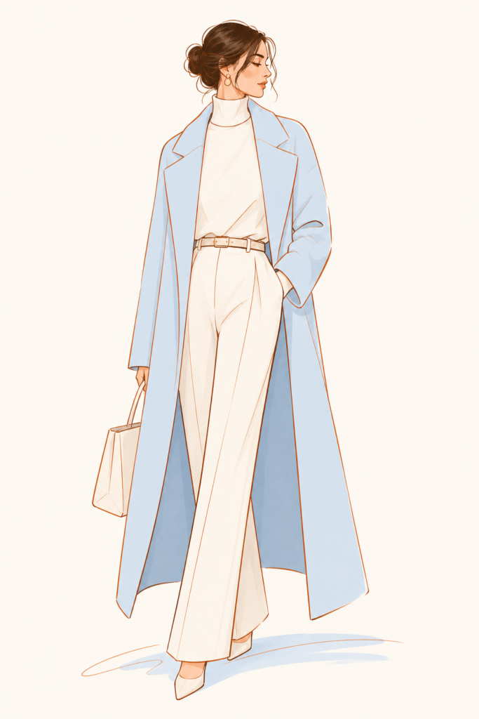 manteau bleu glacier