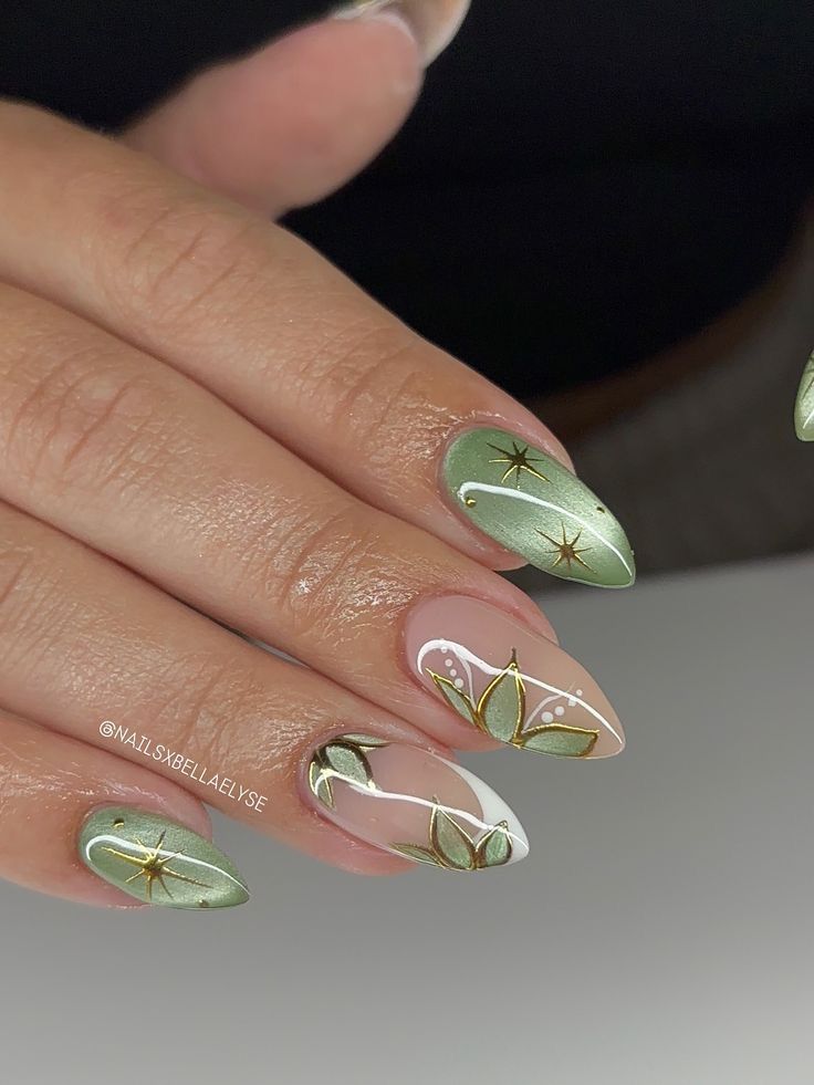 nail art naturel vert nude 2026